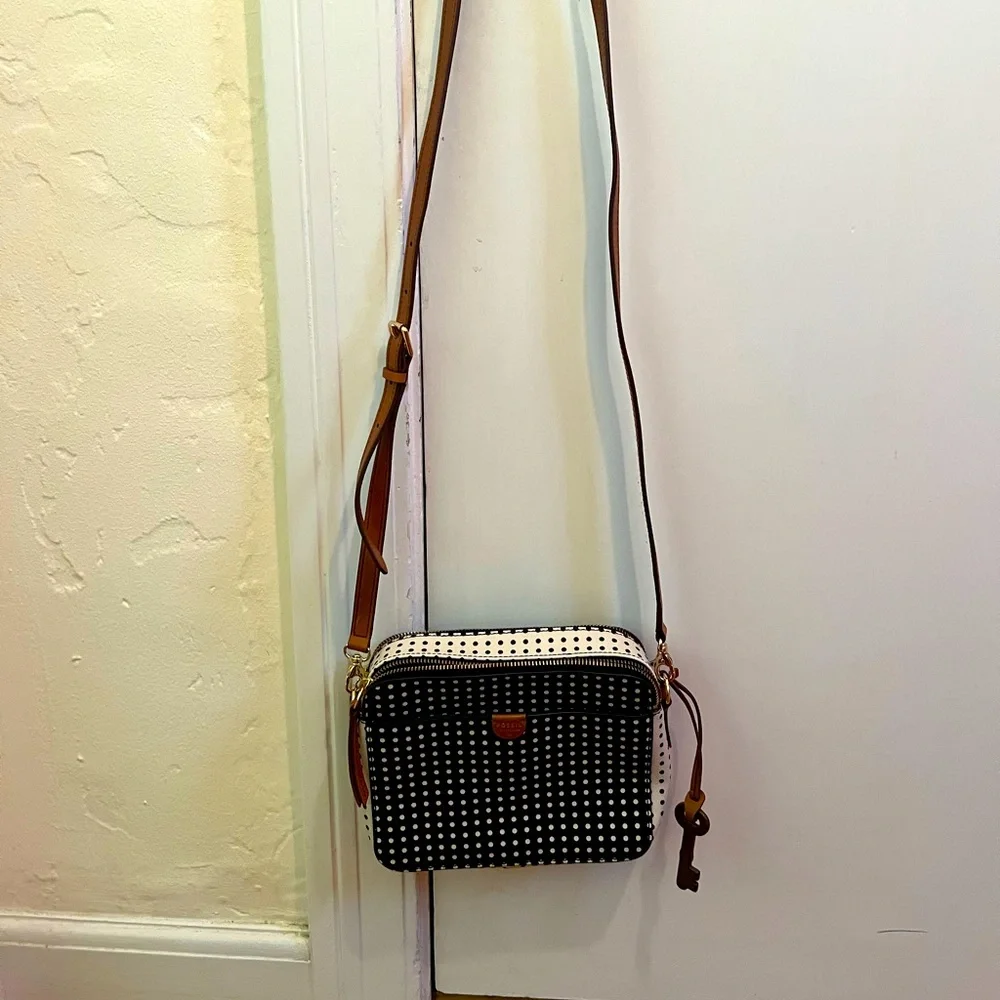 Fossil Polka Dot Crossbody Purse - Picture 2 of 10